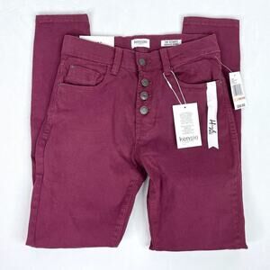 Kensie Wine Color High Rise Skinny NWT 26